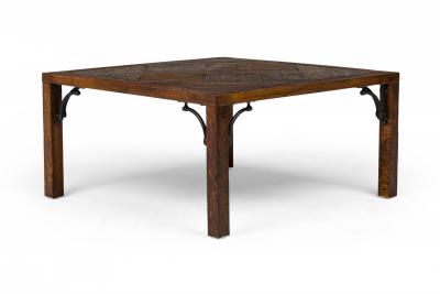 Contemporary Parquetry Wooden Floor Tile Coffee Table