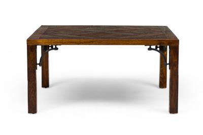 Contemporary Parquetry Wooden Floor Tile Coffee Table