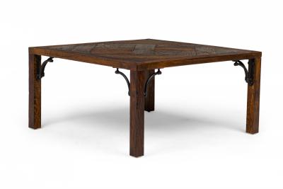 Contemporary Parquetry Wooden Floor Tile Coffee Table