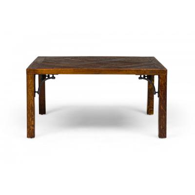 Contemporary Parquetry Wooden Floor Tile Coffee Table