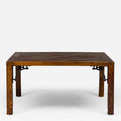 Contemporary Parquetry Wooden Floor Tile Coffee Table