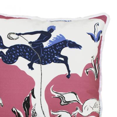 Contemporary Pillow Pair by Vincent Darr in Blue Velvet