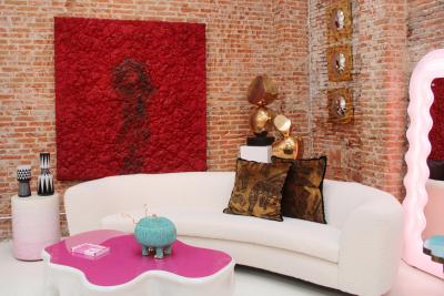 Contemporary Pillow Pair in Velvet Tiger Mountain edited by Deda