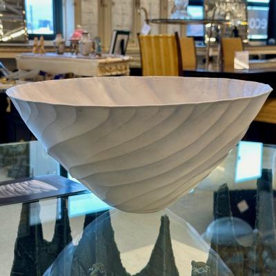 Contemporary Porcelain Bowl Vessel by Ceramic Artist Paula Murray Light Blue
