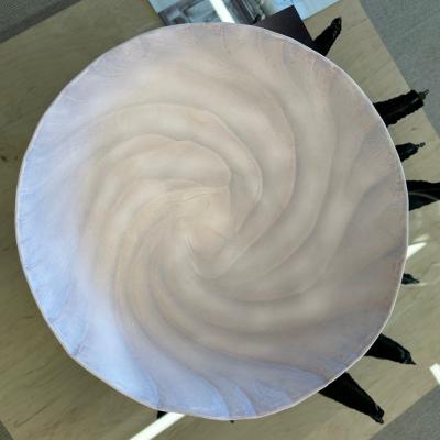 Contemporary Porcelain Bowl Vessel by Ceramic Artist Paula Murray Light Blue