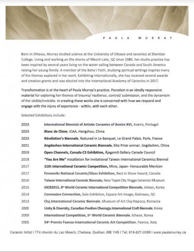 Contemporary Porcelain Bowl Vessel by Ceramic Artist Paula Murray Light Blue