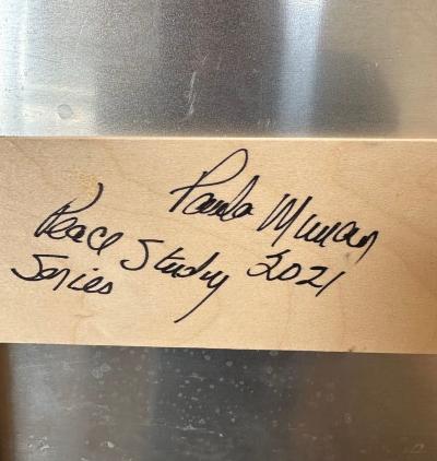 Contemporary Porcelain Wall Art Hanging Vessel by Ceramic Artist Paula Murray