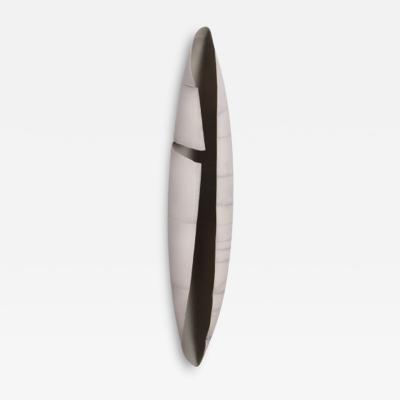 Contemporary Porcelain Wall Art Hanging Vessel by Ceramic Artist Paula Murray