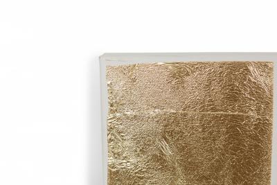 Contemporary Precious Metal Leaf And Acrylic Painting Of A Tiger On Canvas