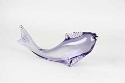 Contemporary Purple Murano Glass Fish Italy circa 1970