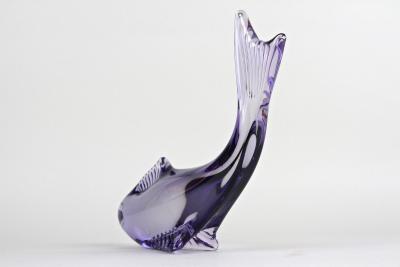 Contemporary Purple Murano Glass Fish Italy circa 1970