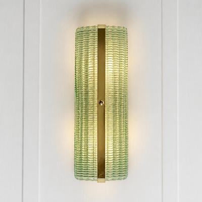 Contemporary Rectangular Murano Glass Wall Sconces With Chrome Finish Set of 4