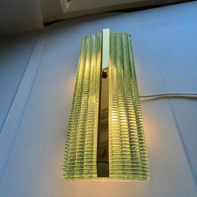 Contemporary Rectangular Murano Glass Wall Sconces With Chrome Finish Set of 4