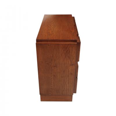 Contemporary Rectangular Patern Brutalist Solid Wood Pair Of Italian Sideboards