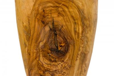 Contemporary Rustic Modern Organic Form Wooden Footed Vase