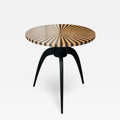 Contemporary Satinwood Table with Black Legs