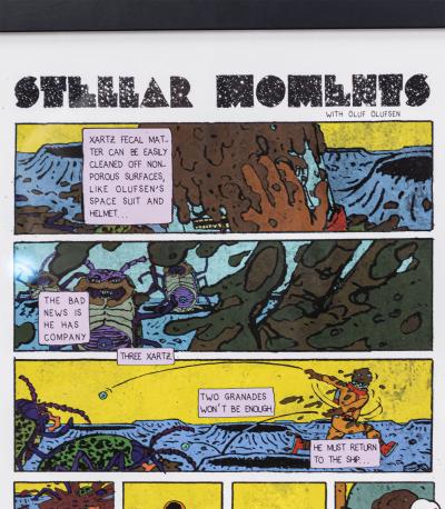 Contemporary Scatalogical Astronaut and Robot Comic
