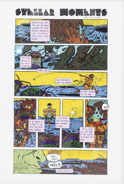 Contemporary Scatalogical Astronaut and Robot Comic