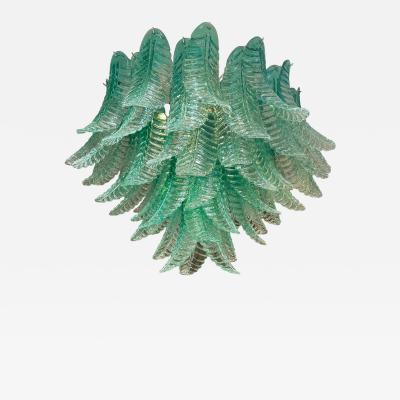 Contemporary Scenographic Green Felci Murano Glass Style Chandelier