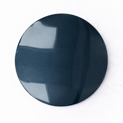 Contemporary Sculptural Blue Lacquered Metal Side Table
