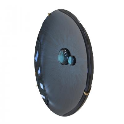 Contemporary Sculptural Concave Round Mirror in Blue Made in France