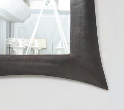 Contemporary Sculptural French Bronze Mirror