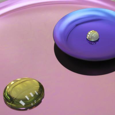 Contemporary Sculptural Pink Glass French Concave Mirror