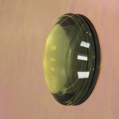 Contemporary Sculptural Pink Glass French Concave Mirror