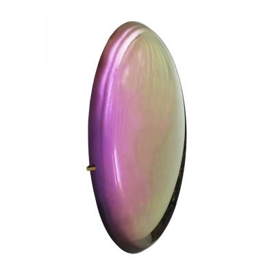Contemporary Sculptural Pink Glass French Concavex Mirror