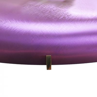 Contemporary Sculptural Pink Glass French Concavex Mirror