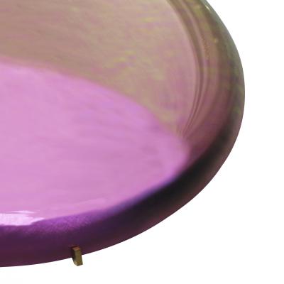 Contemporary Sculptural Pink Glass French Concavex Mirror