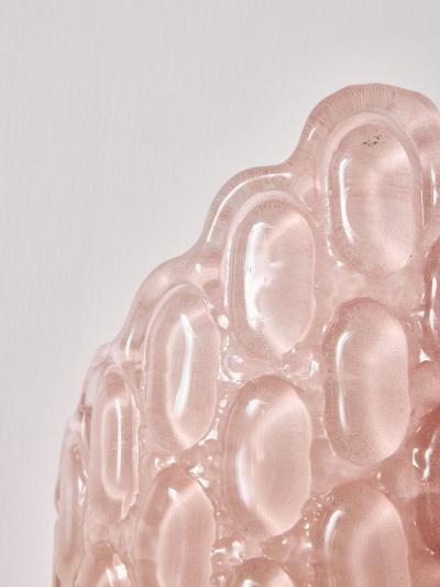 Contemporary Sculptural Pink Murano Glass Wall Sconce