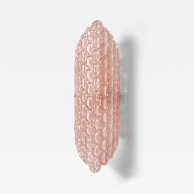 Contemporary Sculptural Pink Murano Glass Wall Sconce