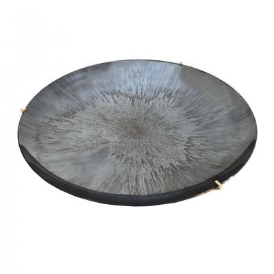 Contemporary Sculptural blue Glass French Concave Mirror