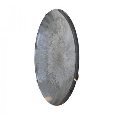 Contemporary Sculptural blue Glass French Concave Mirror