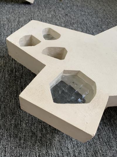 Contemporary Sculpture Plaster Glass Sconces by Atelier Meto France