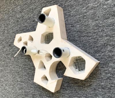 Contemporary Sculpture Plaster Glass Sconces by Atelier Meto France