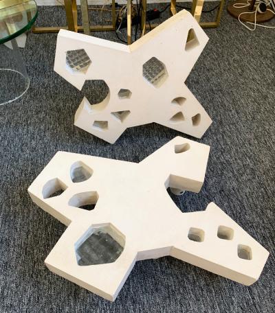 Contemporary Sculpture Plaster Glass Sconces by Atelier Meto France