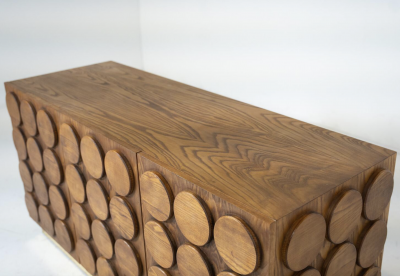 Contemporary Sideboard Wood and Brass Italy