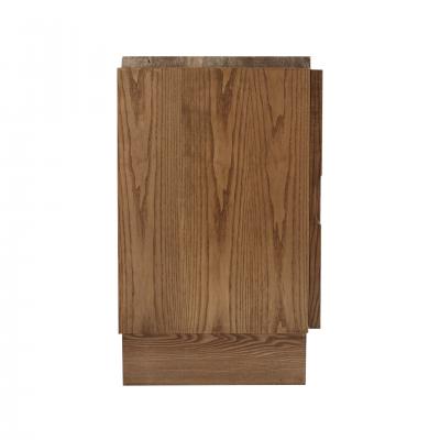 Contemporary Solid Oak Wood And Travertine Pair Of Italian Sideboards