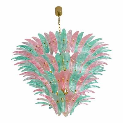 Contemporary Sputnik Murano Style Glass Palmetta Multicored Italian Chandelier