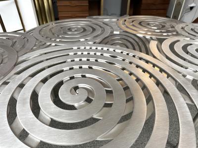 Contemporary Stainless Steel Spiral Coffee Table by Antonio Cagianelli Italy