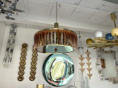 Contemporary Stalactite Chandelier Brass and Murano Glass Italy