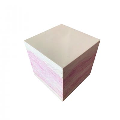 Contemporary Stucco Marble Spanish Side Table