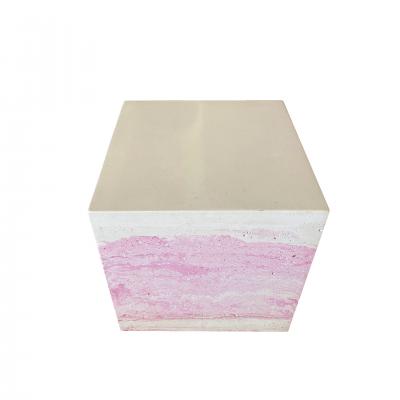 Contemporary Stucco Marble Spanish Side Table