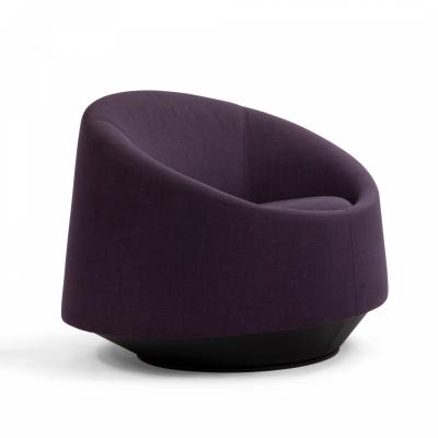 Contemporary Swiveling Purple Arm Chair