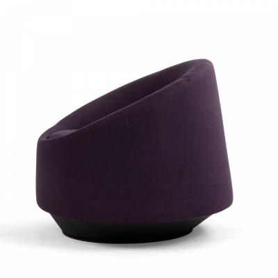 Contemporary Swiveling Purple Arm Chair