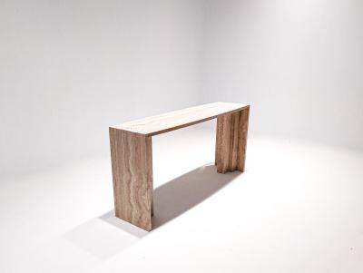Contemporary Travertine Console Table