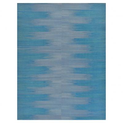 Contemporary Vegetable Dyed Wool Abstract Flatweave