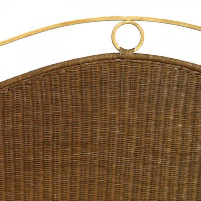 Contemporary Wicker Queen Headboard